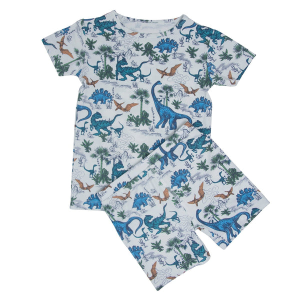 dinosaur-adventures-summer-pajama-set Sweet Bamboo - Sophia's StyleSummer Pajama-1